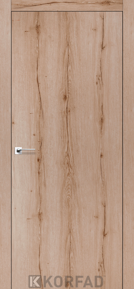 Міжкімнатні двері Korfad Wood plato WP-01 Дуб тобакко Плівка
