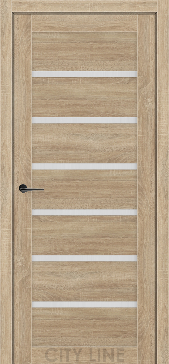 Міжкімнатні двері City Line Express BROOKLYN Дуб Дорато Сатин білий Плівка