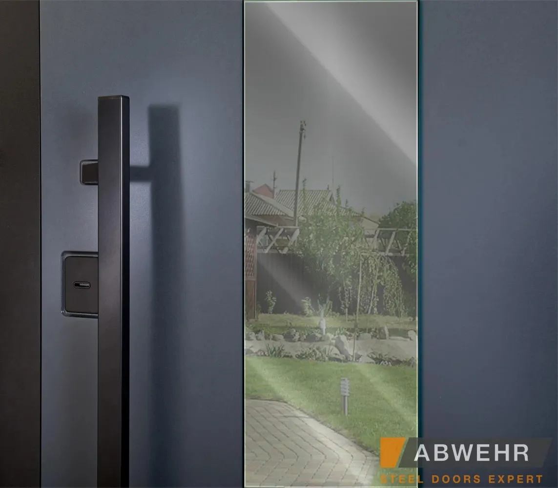 Вхідні Двері Cotage1 (KT1 з терморозривом) 496 UFO BLACK RAL 7016 Abwehr