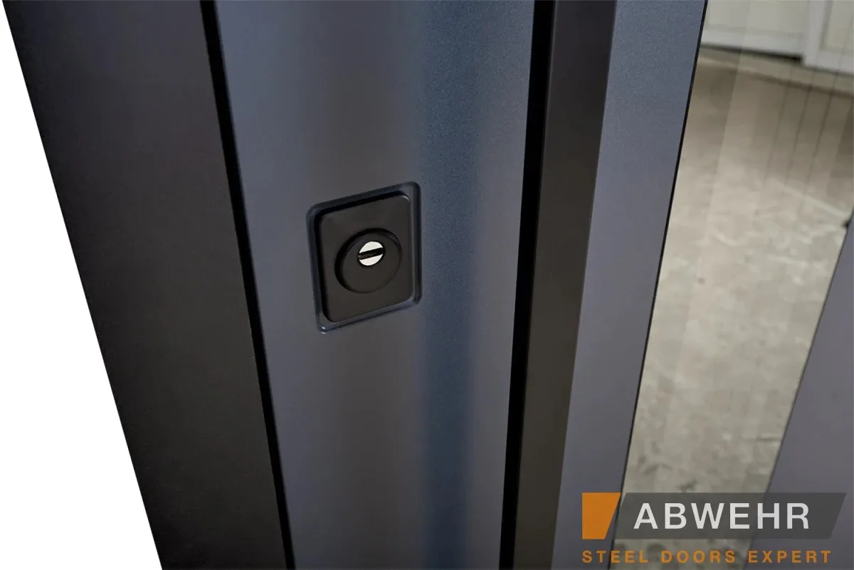 Вхідні Двері Cotage1 (KT1 з терморозривом) 496 UFO BLACK RAL 7016 Abwehr