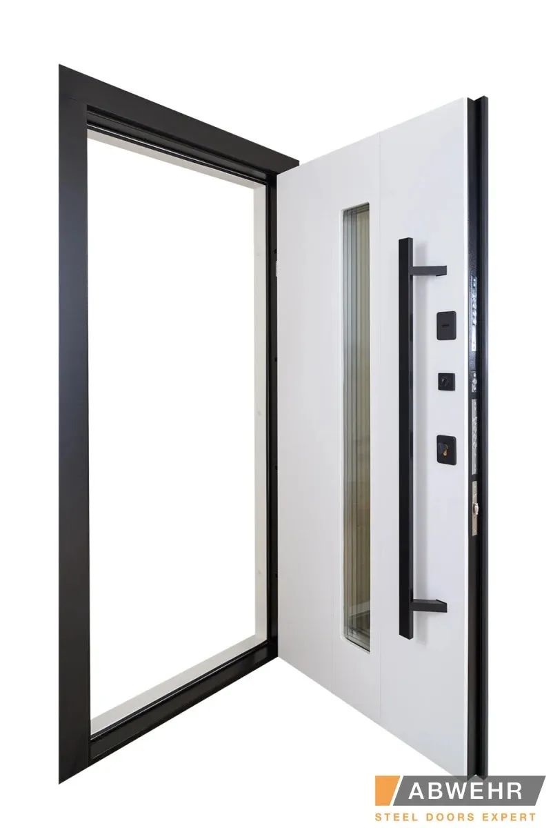 Вхідні Двері Cotage1 (KT1 з терморозривом) 496 UFO BLACK RAL 7016 Abwehr