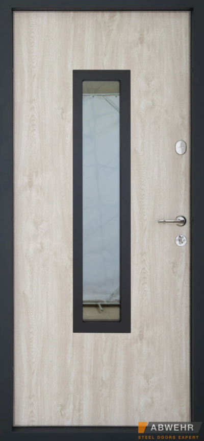 Вхідні Двері Defender (KTM) 408 Defender Glass RAL 7021Т Abwehr