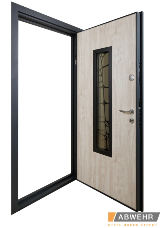 Вхідні Двері Defender (KTM) 408 Defender Glass RAL 7021Т Abwehr