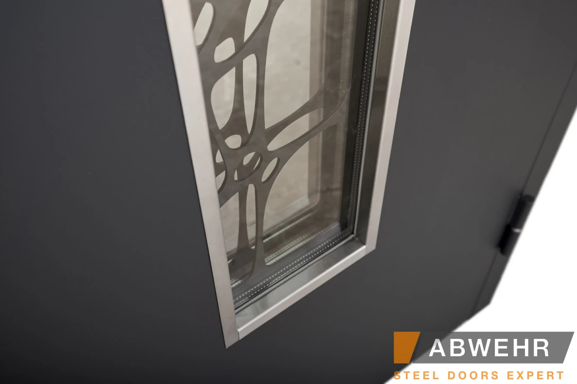 Вхідні Двері Defender (KTM) 408 Defender Glass RAL 7021Т Abwehr