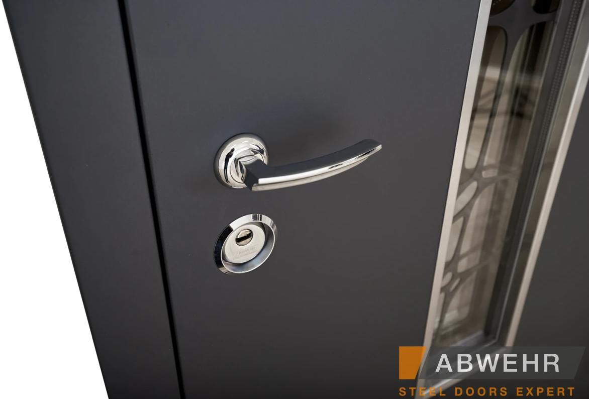 Вхідні Двері Defender (KTM) 408 Defender Glass RAL 7021Т Abwehr