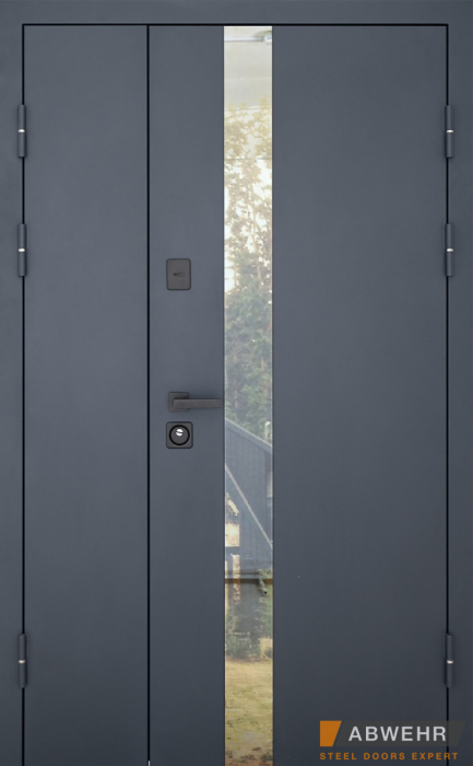 Вхідні Двері Defender (KTM) 506 Nordi Glass RAL 7021Т 1200 Abwehr