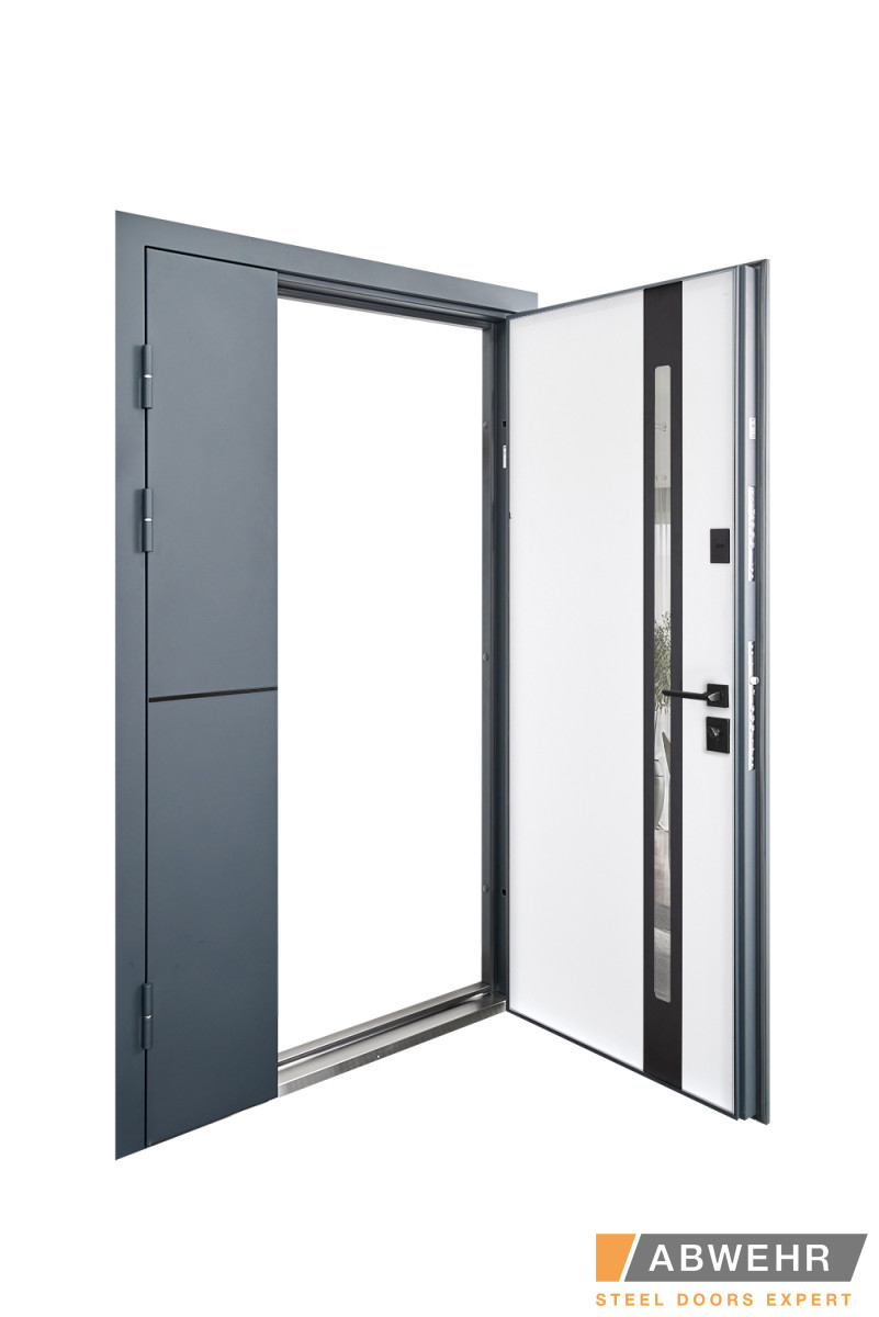 Вхідні Двері Defender (KTM) 506 Nordi Glass RAL 7021Т 1200 Abwehr