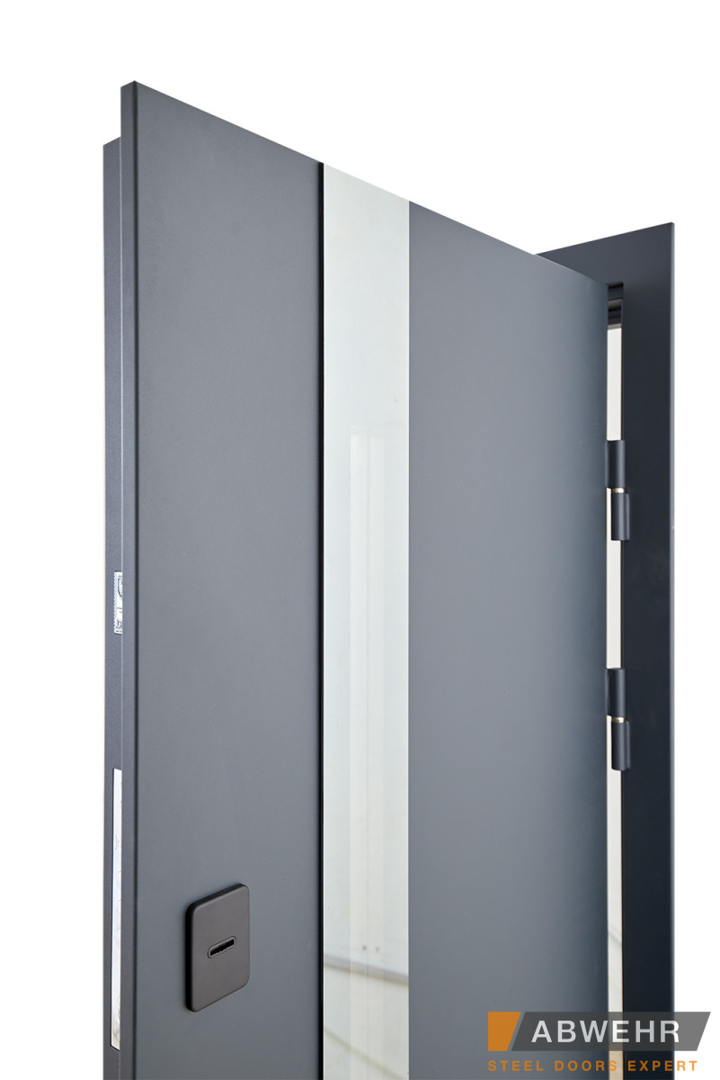 Вхідні Двері Defender (KTM) 506 Nordi Glass RAL 7021Т 1200 Abwehr