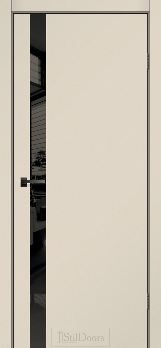 Міжкімнатні двері StilDoors WILTON RAL1013 Чорне скло Фарба