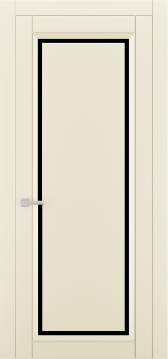 Міжкімнатні двері Estetdoors Glass 1 RAL1013 Лакобель чорний Фарба