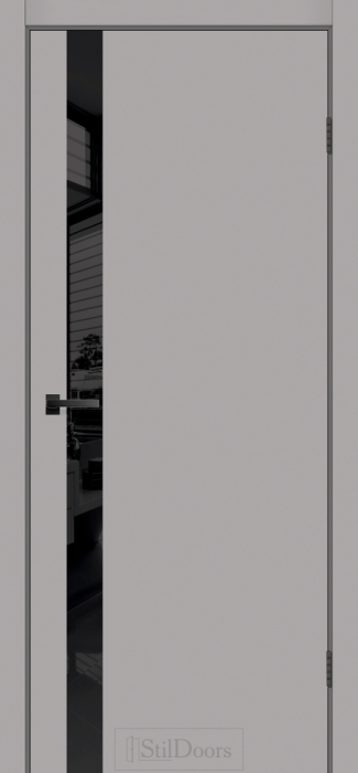 Міжкімнатні двері StilDoors WILTON RAL7047 Чорне скло Фарба