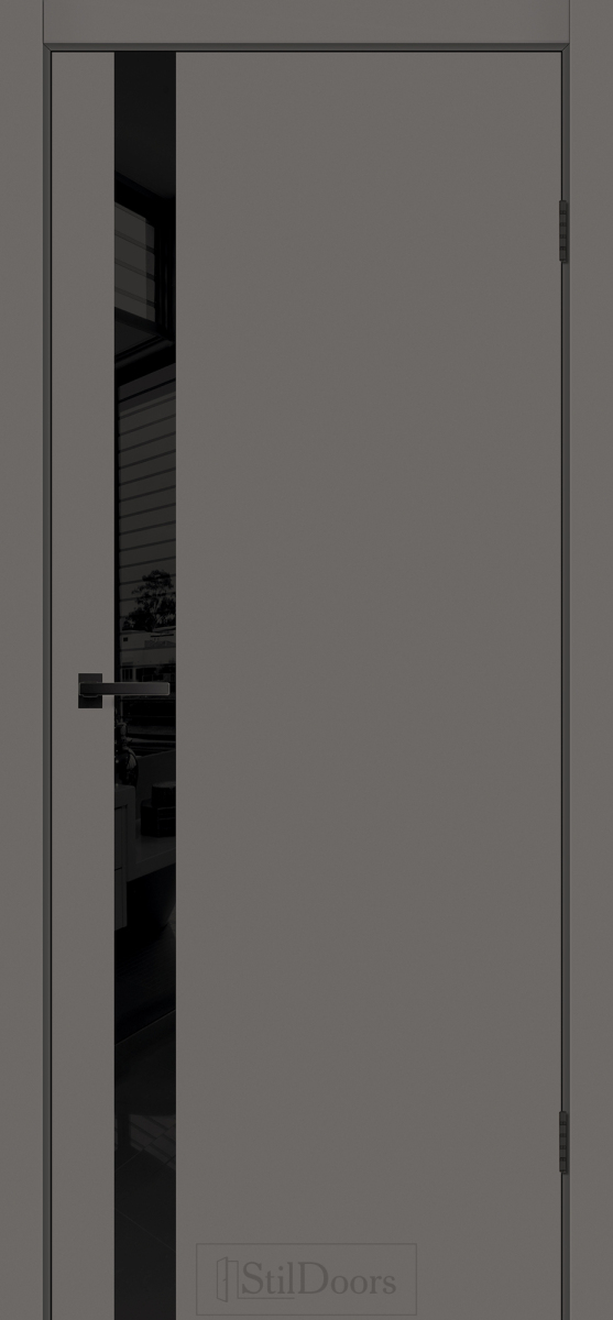 Міжкімнатні двері StilDoors WILTON RAL7036 Чорне скло Фарба