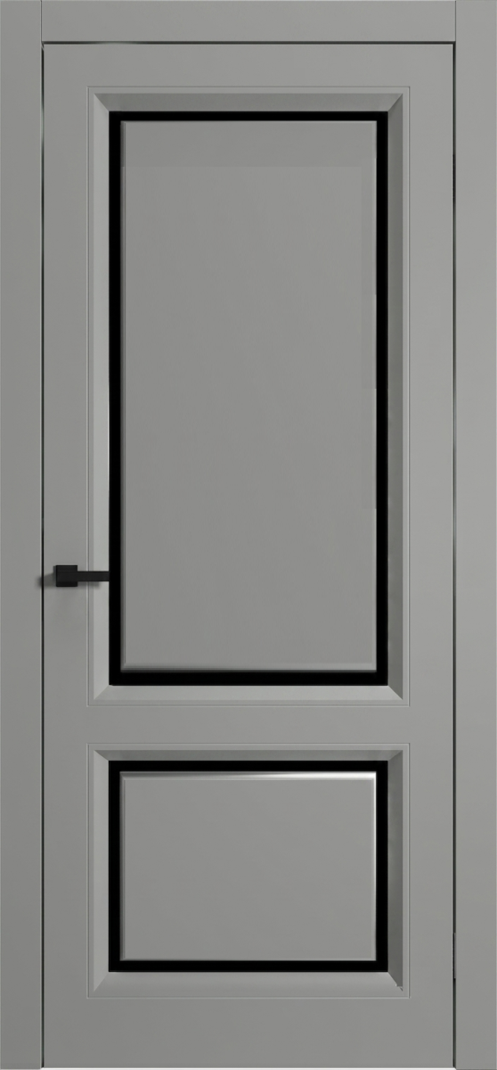 Міжкімнатні двері Estetdoors Glass 2.2 RAL7036 Лакобель чорний Фарба