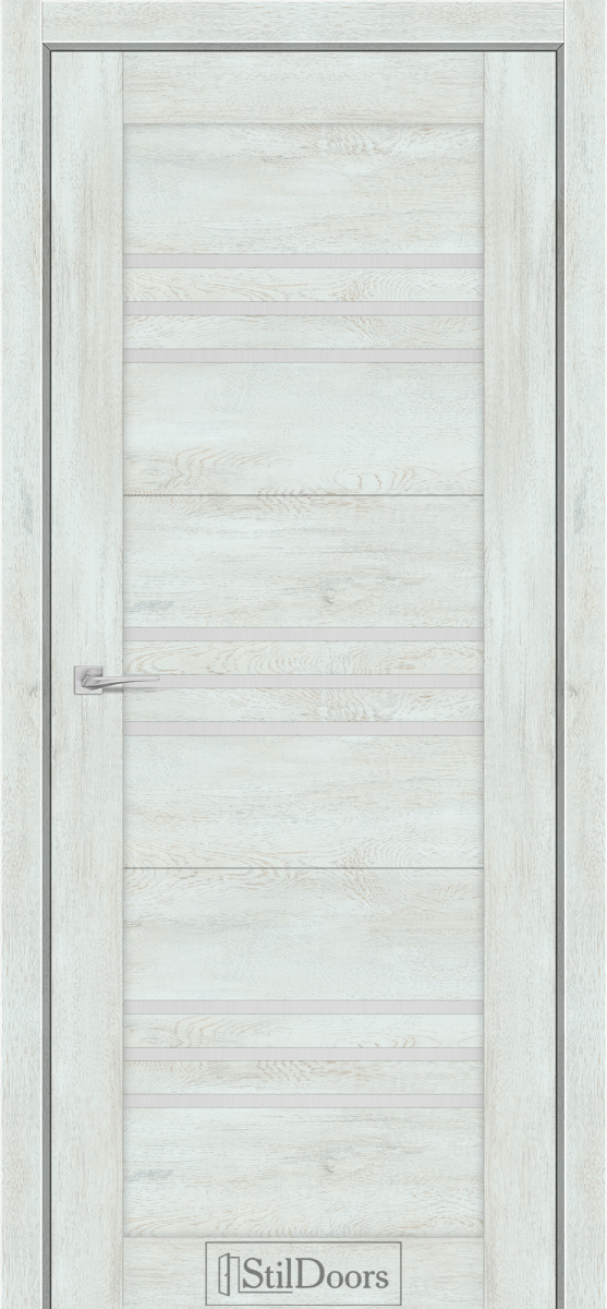 Міжкімнатні двері StilDoors BELLAVISTA Вуд стайл Сатин білий Плівка