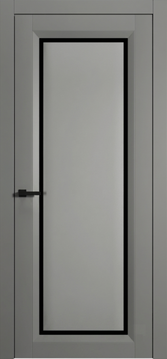 Міжкімнатні двері Estetdoors Glass 1 RAL7036 Лакобель чорний Фарба