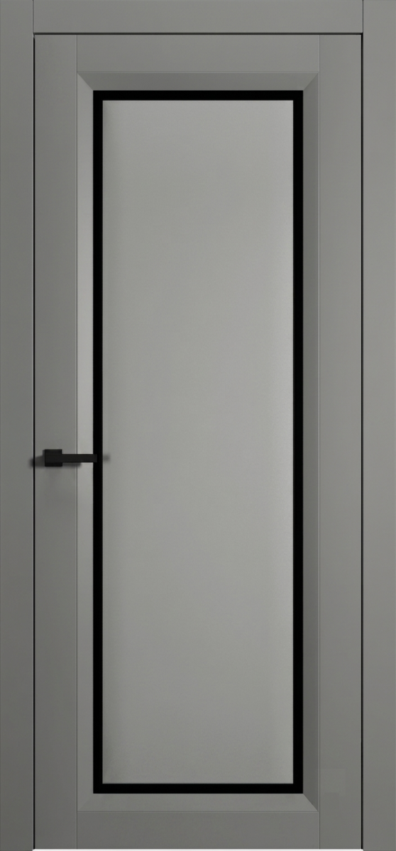 Міжкімнатні двері Estetdoors Glass 1 RAL7036 Лакобель чорний Фарба