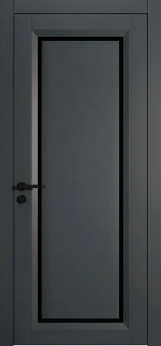 Міжкімнатні двері Estetdoors Glass 1 RAL7016 Лакобель чорний Фарба