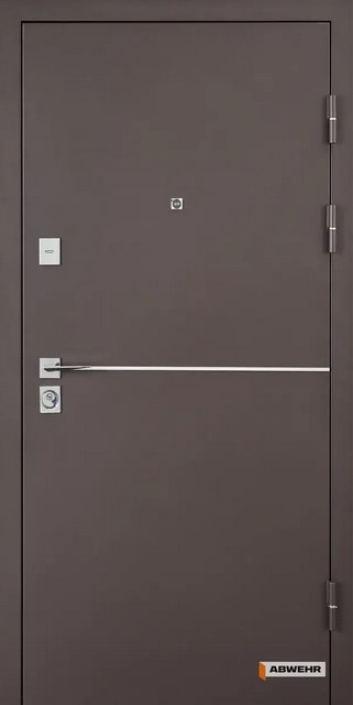 Вхідні Двері Abwehr Defender 76 Solid з терморозривом Ral 8019T + Венге
