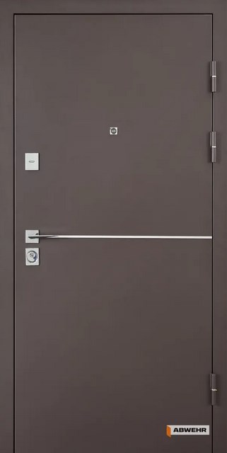 Вхідні Двері Abwehr Defender 76 Solid з терморозривом Ral 8019T + Венге