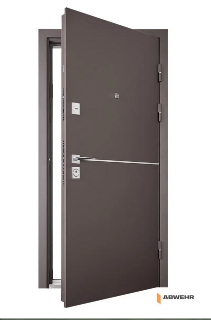Вхідні Двері Abwehr Defender 76 Solid з терморозривом Ral 8019T + Венге