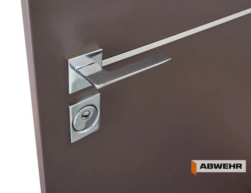 Вхідні Двері Abwehr Defender 76 Solid з терморозривом Ral 8019T + Венге
