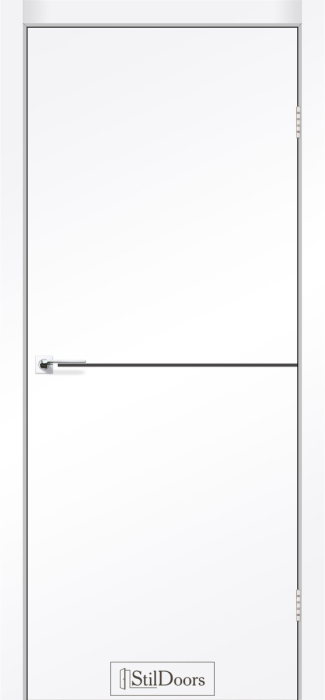 Міжкімнатні двері StilDoors LOFT ALUMINIUM Білий матовий Глухі Плівка