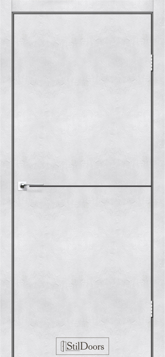 Міжкімнатні двері StilDoors LOFT ALUMINIUM Світлий Бетон Глухі Плівка