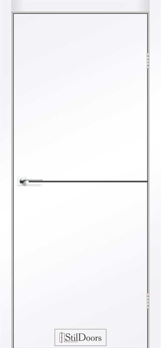 Міжкімнатні двері StilDoors LOFT ALUMINIUM Білий матовий Глухі Плівка