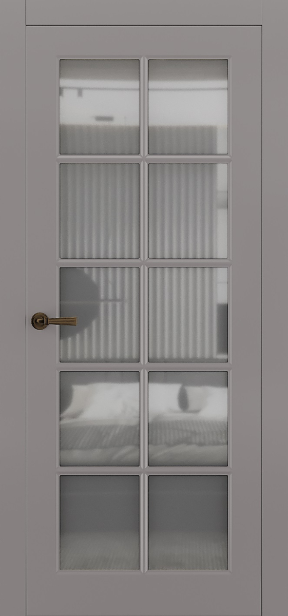 Міжкімнатні двері Estetdoors Elite 1 RAL7036 Сатин білий Фарба