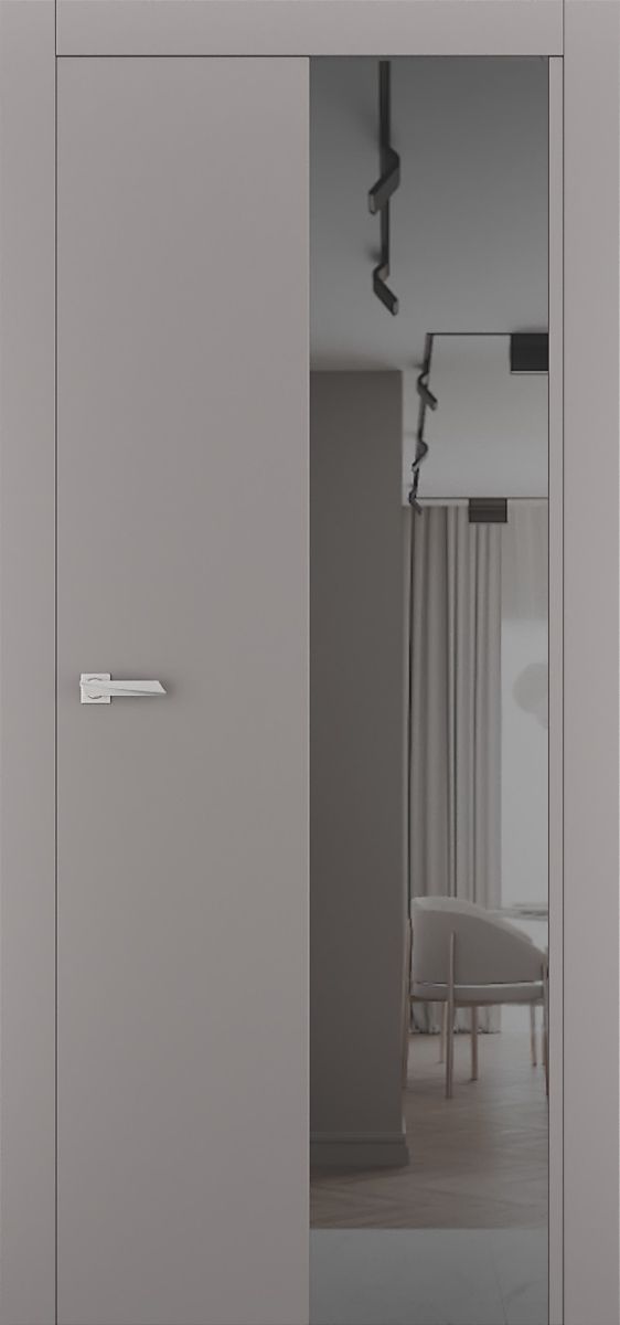 Міжкімнатні двері Estetdoors ULTRA 3 RAL7036 Дзеркало графіт Фарба