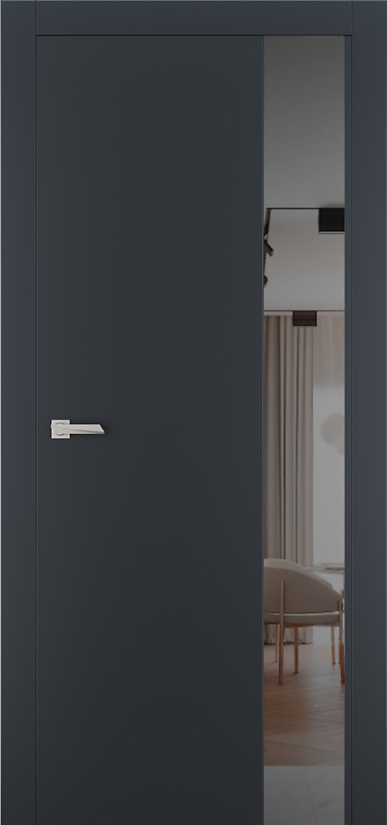 Міжкімнатні двері Estetdoors ULTRA 6 RAL7016 Дзеркало графіт Фарба