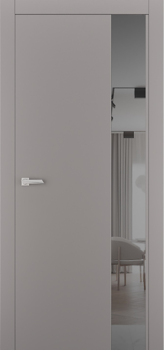 Міжкімнатні двері Estetdoors ULTRA 6 RAL7036 Дзеркало графіт Фарба