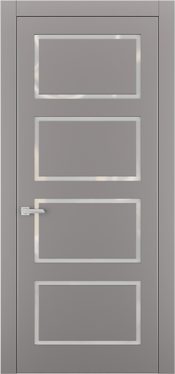 Міжкімнатні двері Estetdoors Glass 3 RAL7036 Сатин білий Фарба