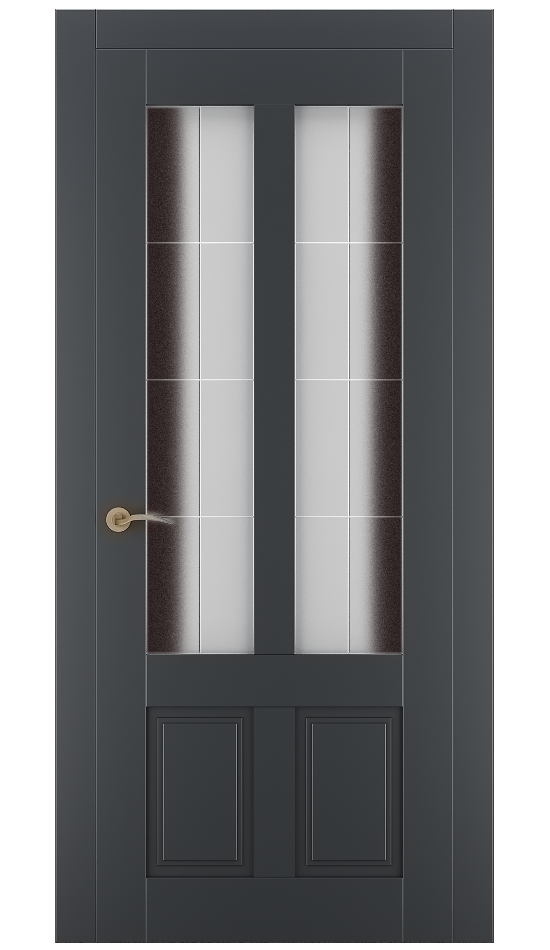 Міжкімнатні двері Estetdoors Grand 2D /5 RAL7016 Сатин білий з малюнком Фарба