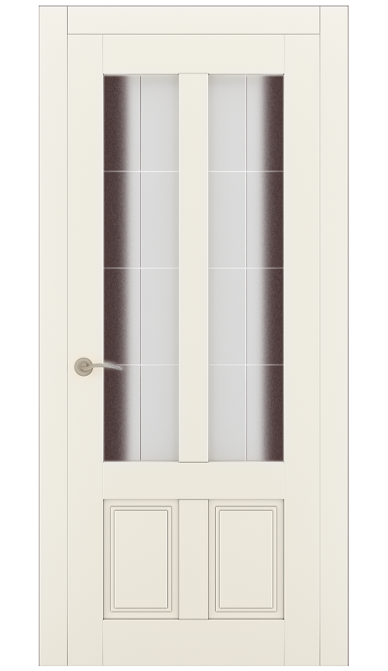 Міжкімнатні двері Estetdoors Grand 2D /5 RAL9001 Сатин білий з малюнком Фарба