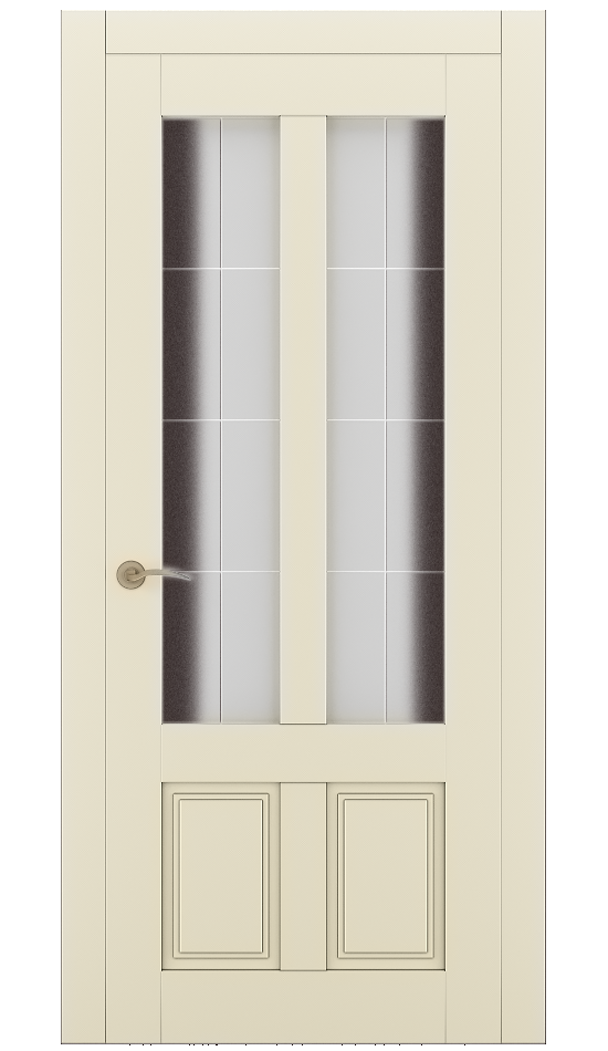 Міжкімнатні двері Estetdoors Grand 2D /5 RAL1013 Сатин білий з малюнком Фарба