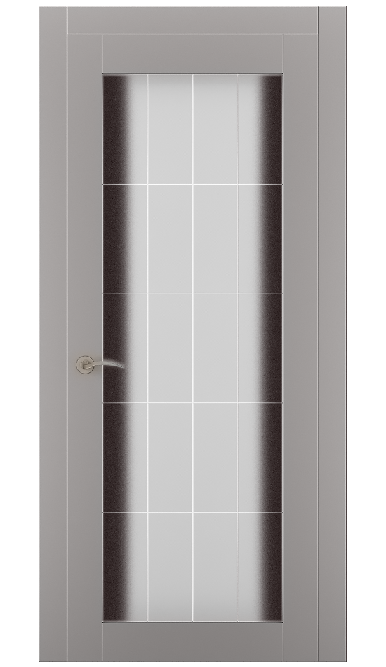 Міжкімнатні двері Estetdoors Grand 2D /6 RAL7036 Сатин білий з малюнком Фарба