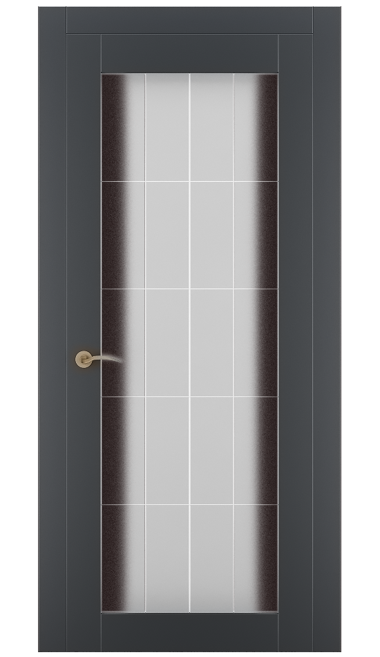 Міжкімнатні двері Estetdoors Grand 2D /6 RAL7016 Сатин білий з малюнком Фарба