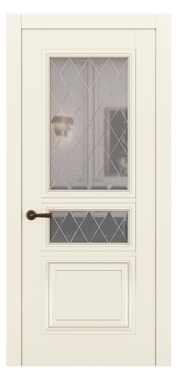 Міжкімнатні двері Estetdoors Grand 3D /1.3 RAL9001 Сатин білий з малюнком Фарба