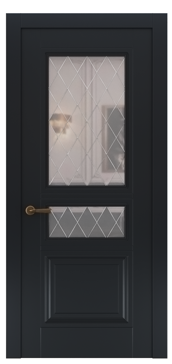 Міжкімнатні двері Estetdoors Grand 3D /1.3 RAL7016 Сатин білий з малюнком Фарба