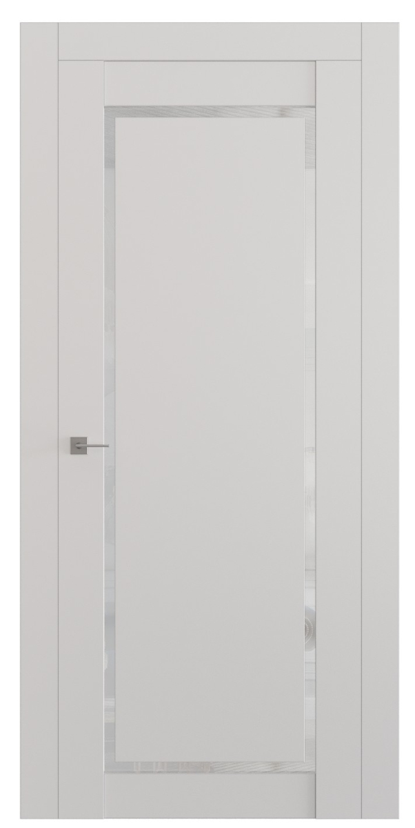 Міжкімнатні двері Estetdoors PL Glass - 1 Білий Мат (Естетдорс) Сатин білий Плівка