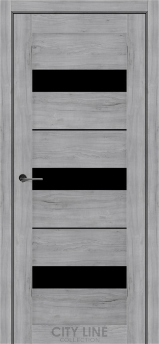 Міжкімнатні двері City Line Arion Сансет Чорне скло Плівка