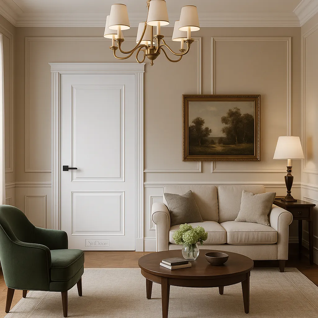 Міжкімнатні двері StilDoors PALLADIO Біла емаль Глухі Фарба Двері в інтер'єрі
