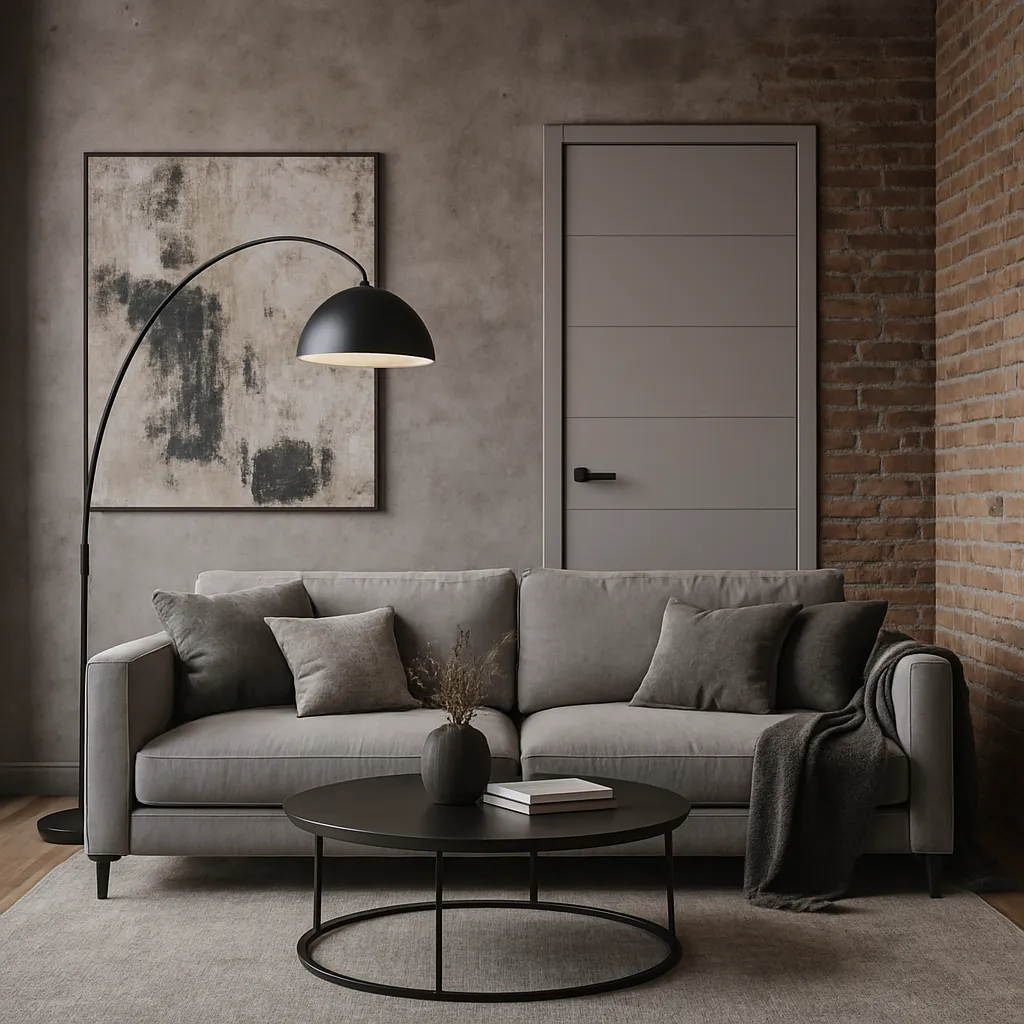 Міжкімнатні двері StilDoors ELEGANTE RAL7047 Глухі Фарба Двері в інтер'єрі