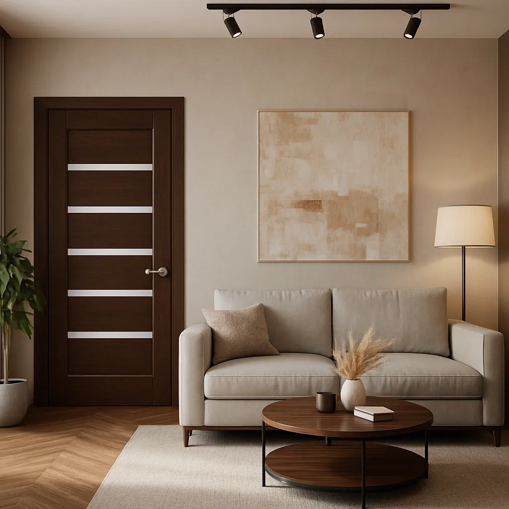 Міжкімнатні двері Korfad Porto PR-01 Венге Плівка Двері в інтер'єрі