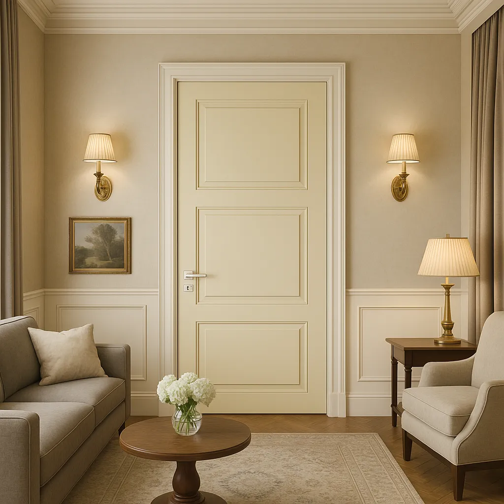 Міжкімнатні двері Estetdoors Grand 1D /1.31 RAL1013 Глухі Фарба Двері в інтер'єрі