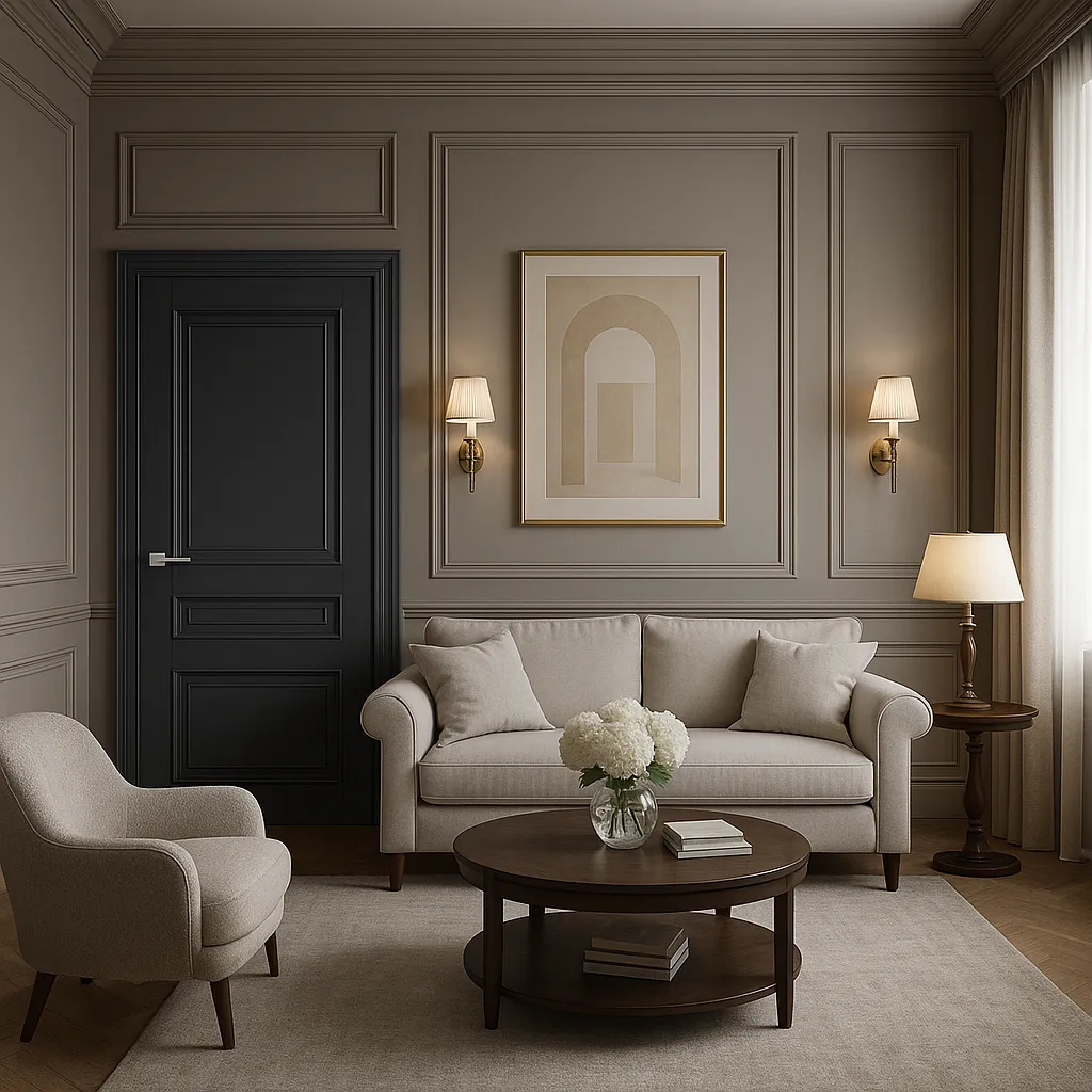 Міжкімнатні двері Estetdoors Grand 2D /1.3 RAL7016 Глухі Фарба Двері в інтер'єрі