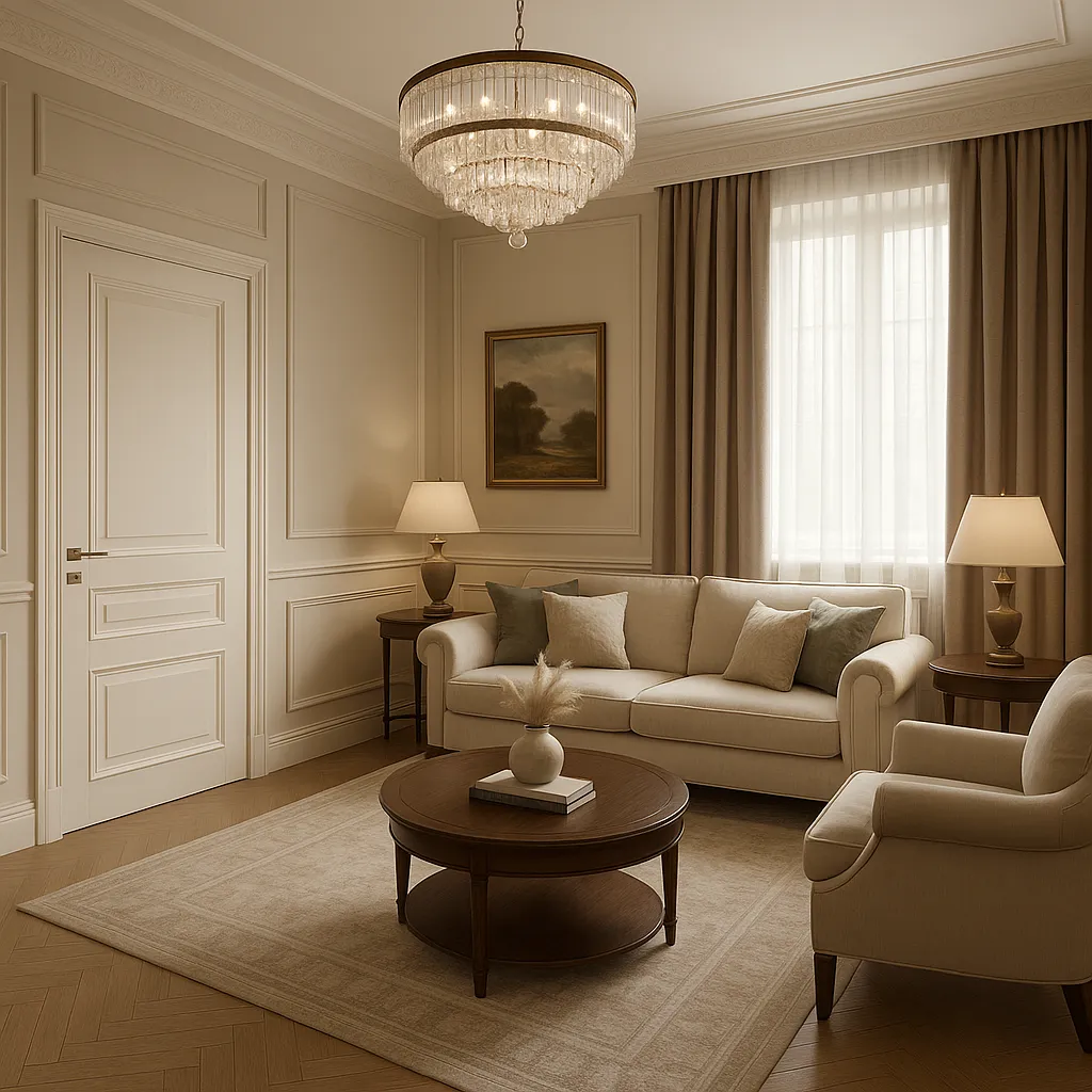 Міжкімнатні двері Estetdoors Grand 2D /1.3 RAL9001 Глухі Фарба Двері в інтер'єрі