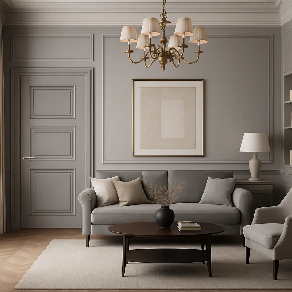 Міжкімнатні двері Estetdoors Grand 2D /1.4 RAL7036 Глухі Фарба Двері в інтер'єрі