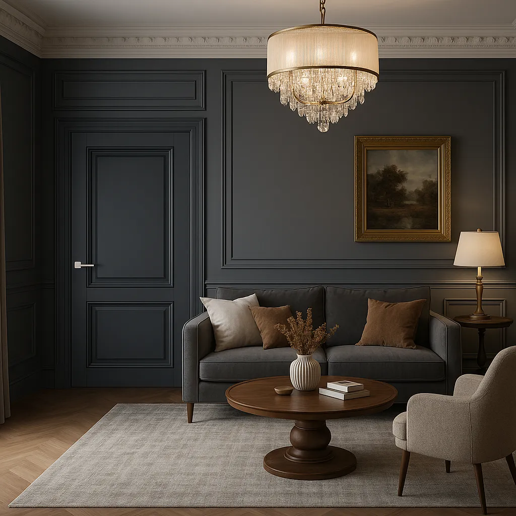 Міжкімнатні двері Estetdoors Grand 2D /2.2 RAL7016 Глухі Фарба Двері в інтер'єрі